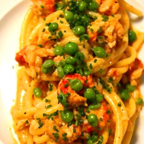 Louisiana Crawfish, Casatica Sauce & English Peas