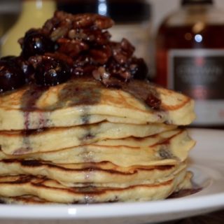 Buttermilk Blueberry-Pecan Pancakes Recipe