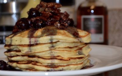 Buttermilk Blueberry-Pecan Pancakes