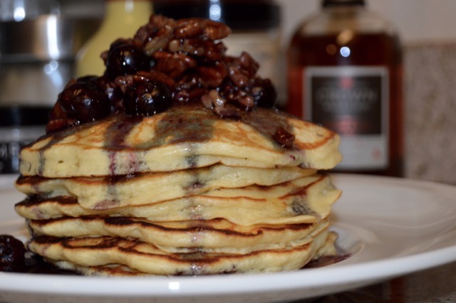 Buttermilk Blueberry-Pecan Pancakes